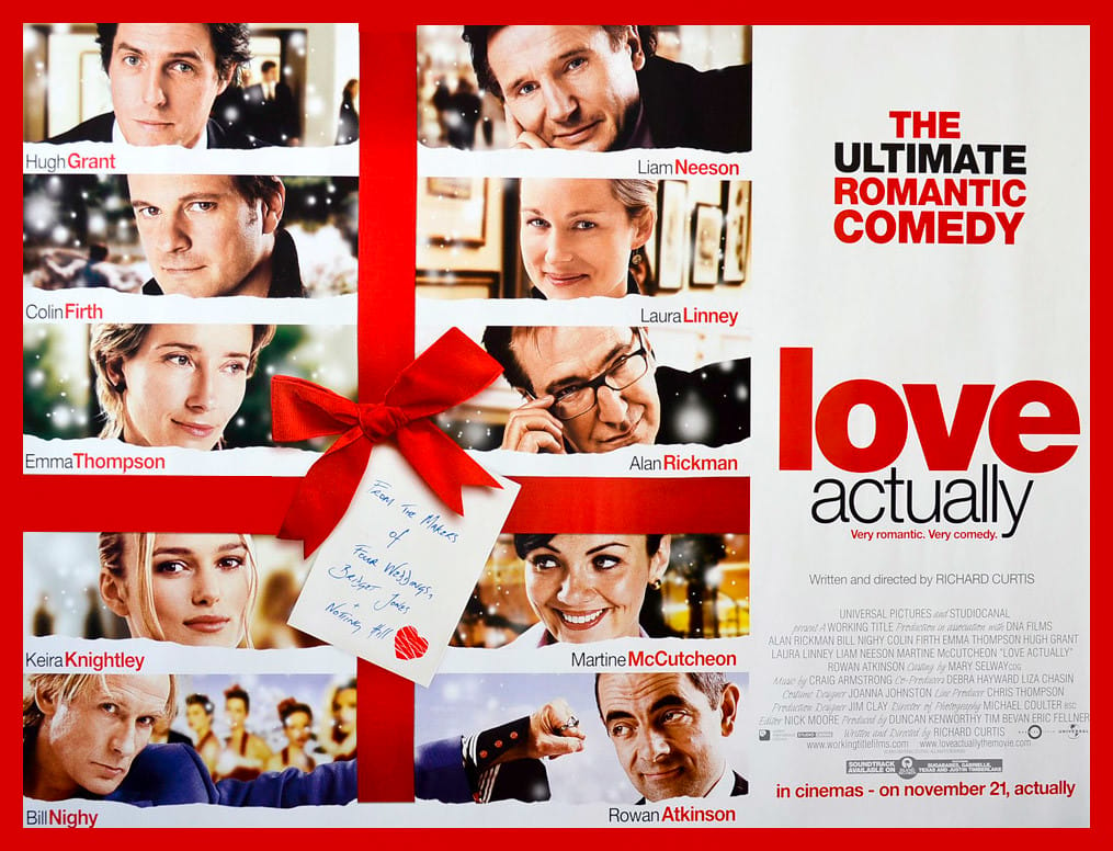 The Poster For Love Actually, One Of The Best Romantic Comedies Of All Time. 