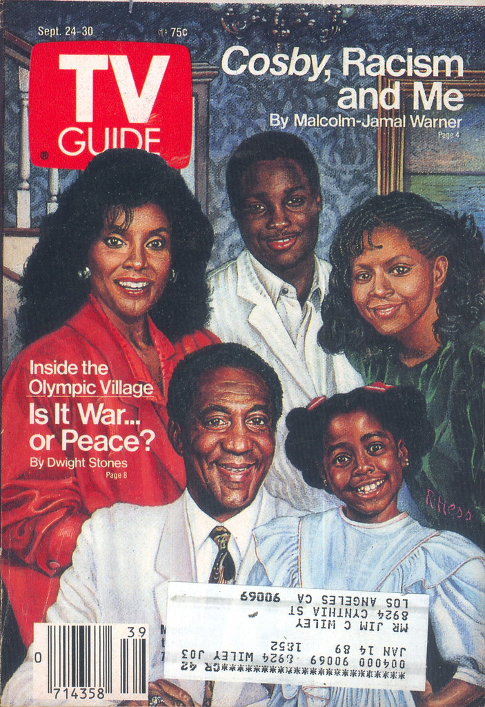 The Cover Of Tv Guide With The Cast Of The Cosby Show, One Of The Most Watched Tv Shows In The 1980S And 1990S. 